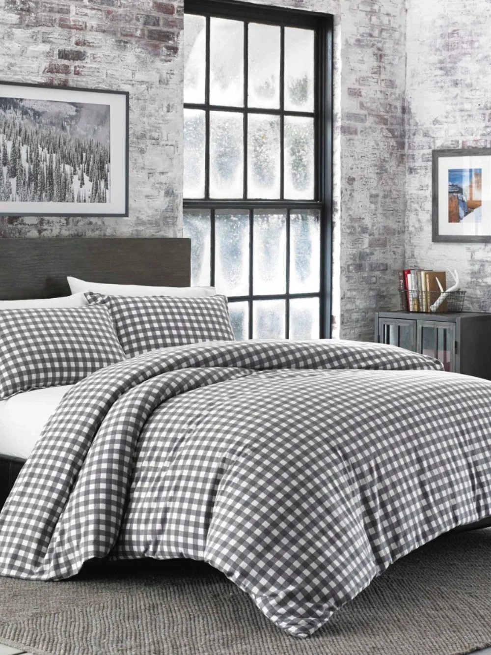 Full/Queen Preston Reversible Comforter Set Gray - Eddie Bauer